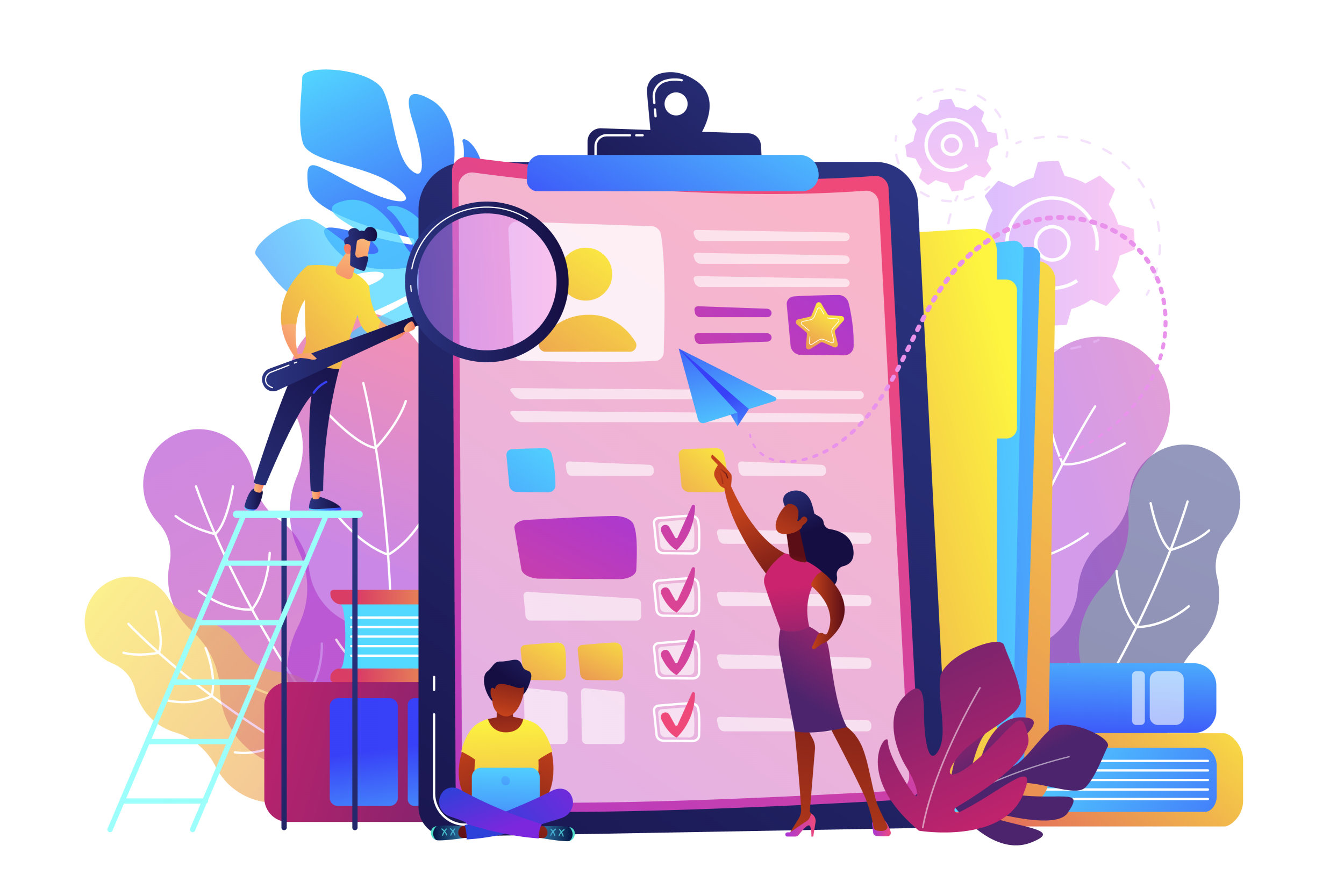 Job interview concept vector illustration.